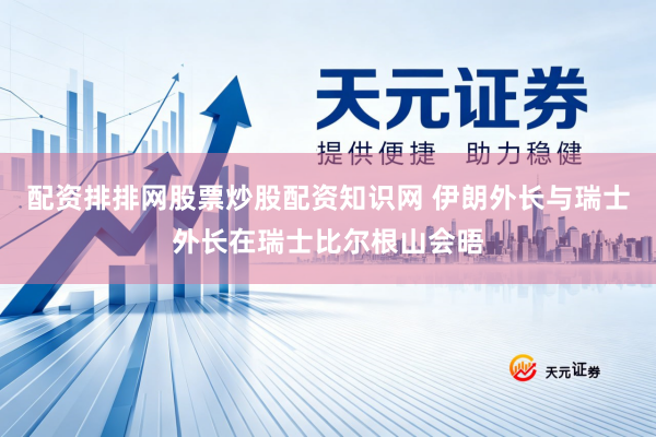 配资排排网股票炒股配资知识网 伊朗外长与瑞士外长在瑞士比尔根山会晤